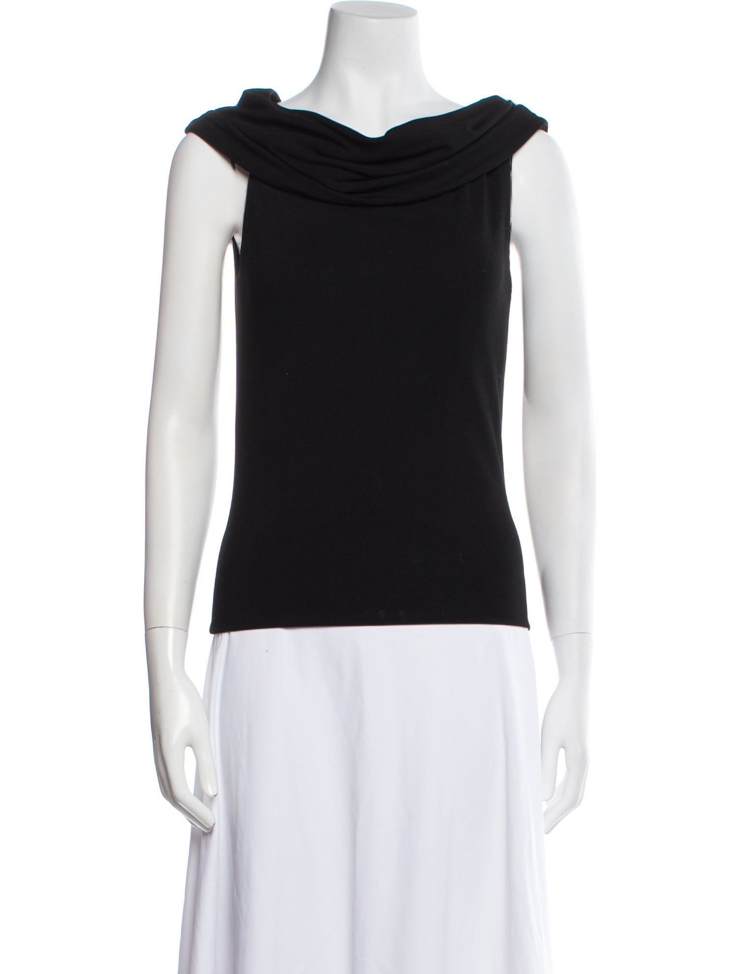 Reem Acra Cowl Neck Sleeveless Top