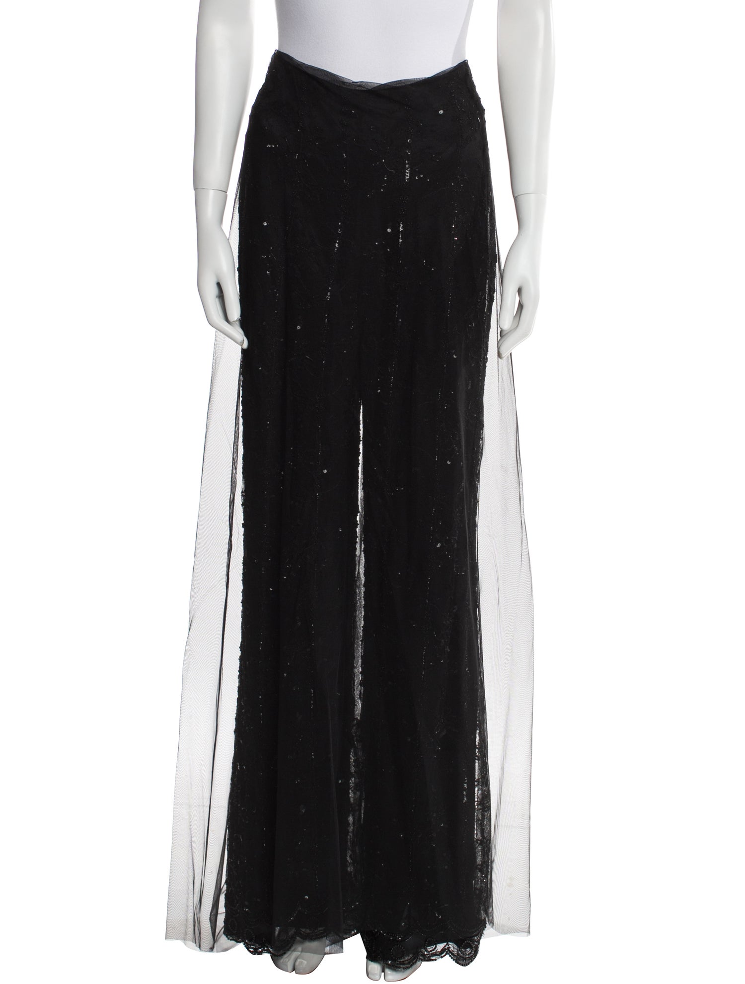 Reem Acra Silk Wide Leg Pants