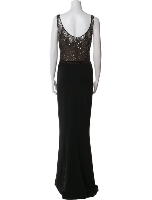 Reem Acra Bateau Neckline Long Dress