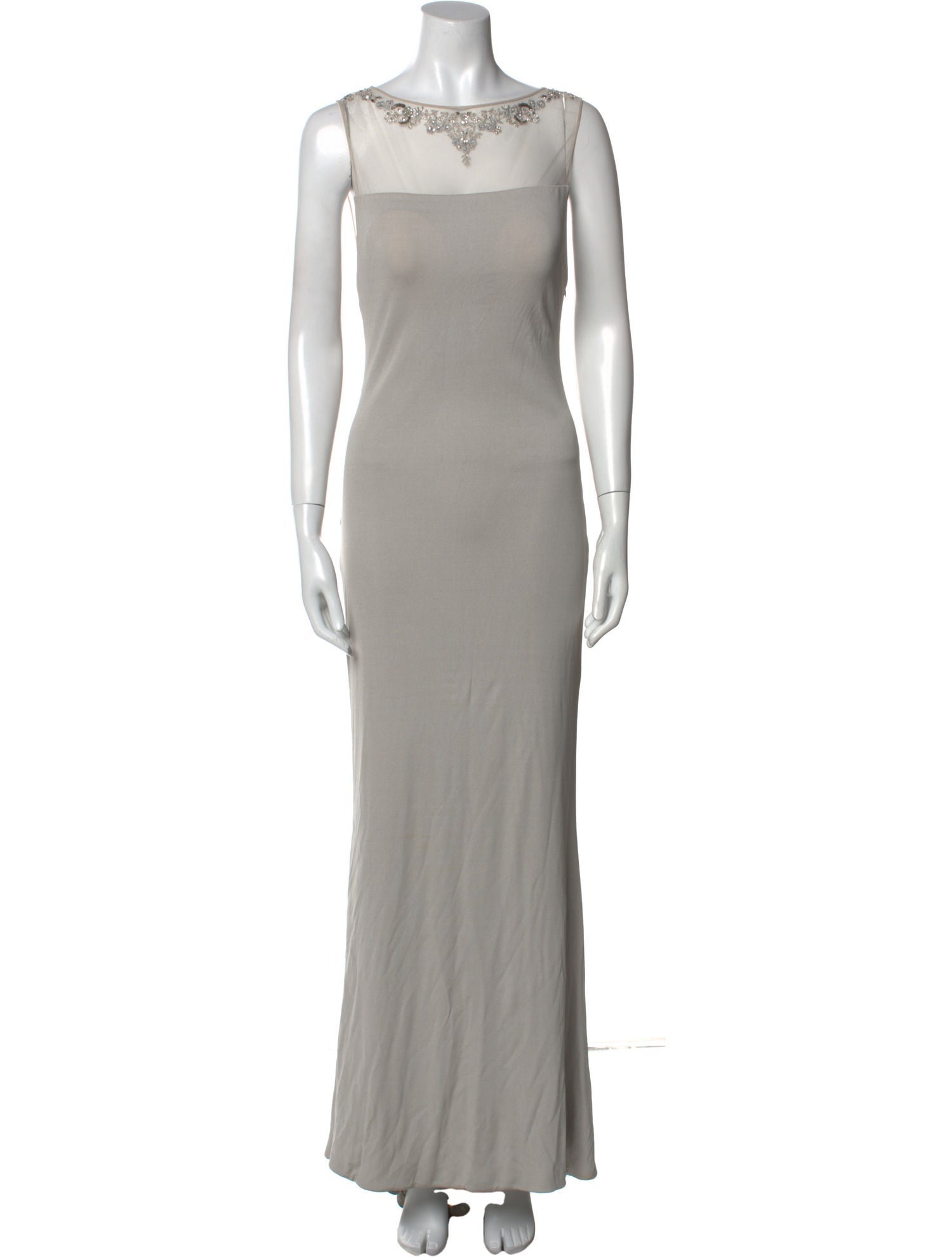 Reem Acra Bateau Neckline Long Dress