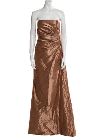 Reem Acra Silk Long Dress