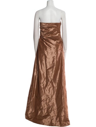 Reem Acra Silk Long Dress