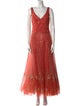 Reem Acra Nylon Long Dress