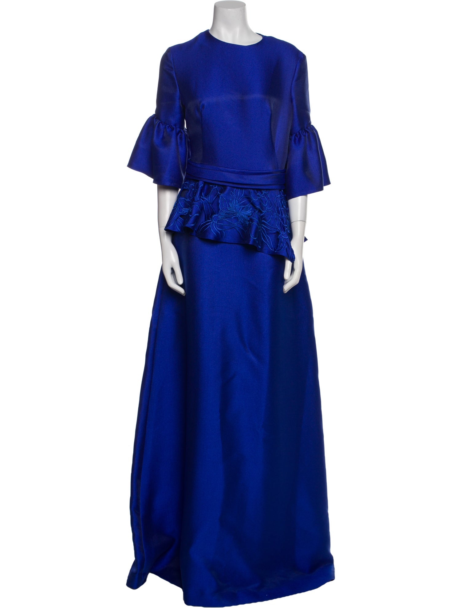 Reem Acra Crew Neck Long Dress