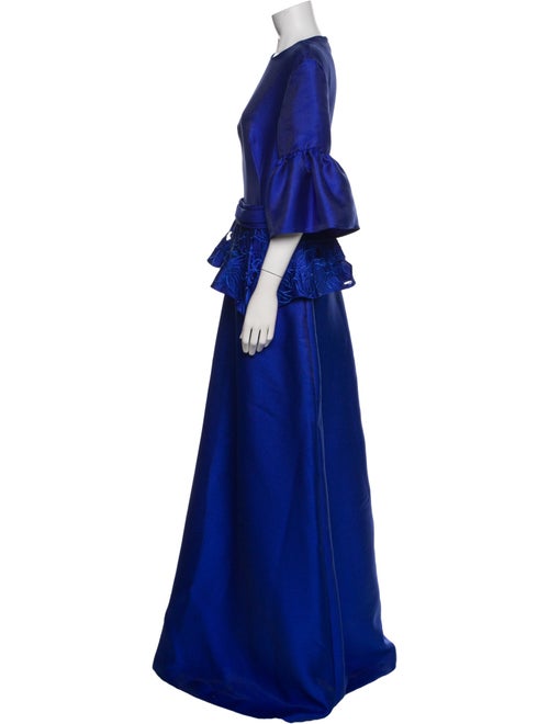 Reem Acra Crew Neck Long Dress
