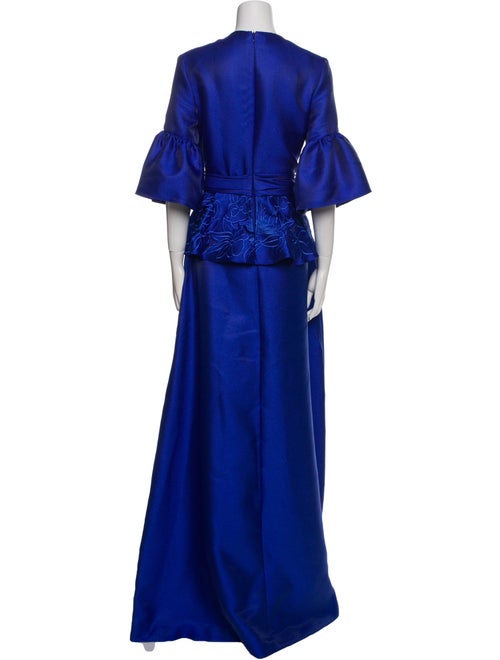 Reem Acra Crew Neck Long Dress