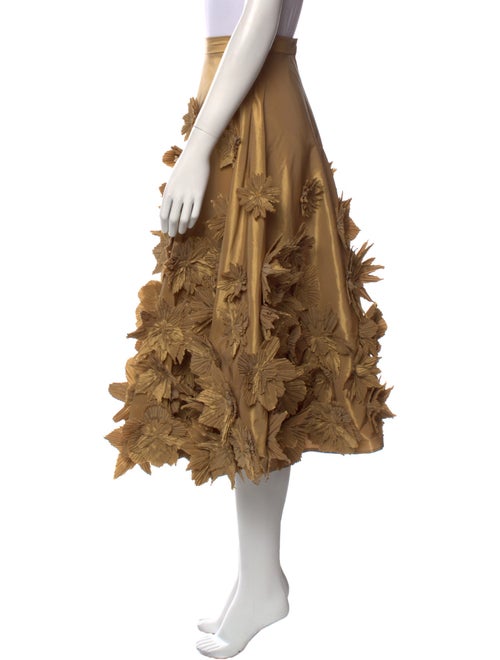 Reem Acra Silk Long Skirt