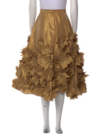 Reem Acra Silk Long Skirt