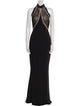 Reem Acra Halterneck Long Dress