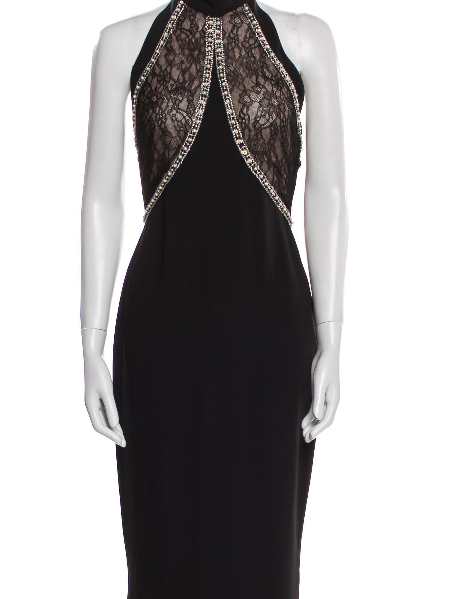 Reem Acra Halterneck Long Dress