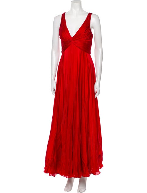 Reem Acra Silk Long Dress