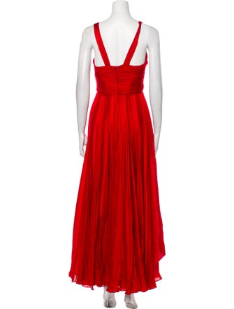 Reem Acra Silk Long Dress