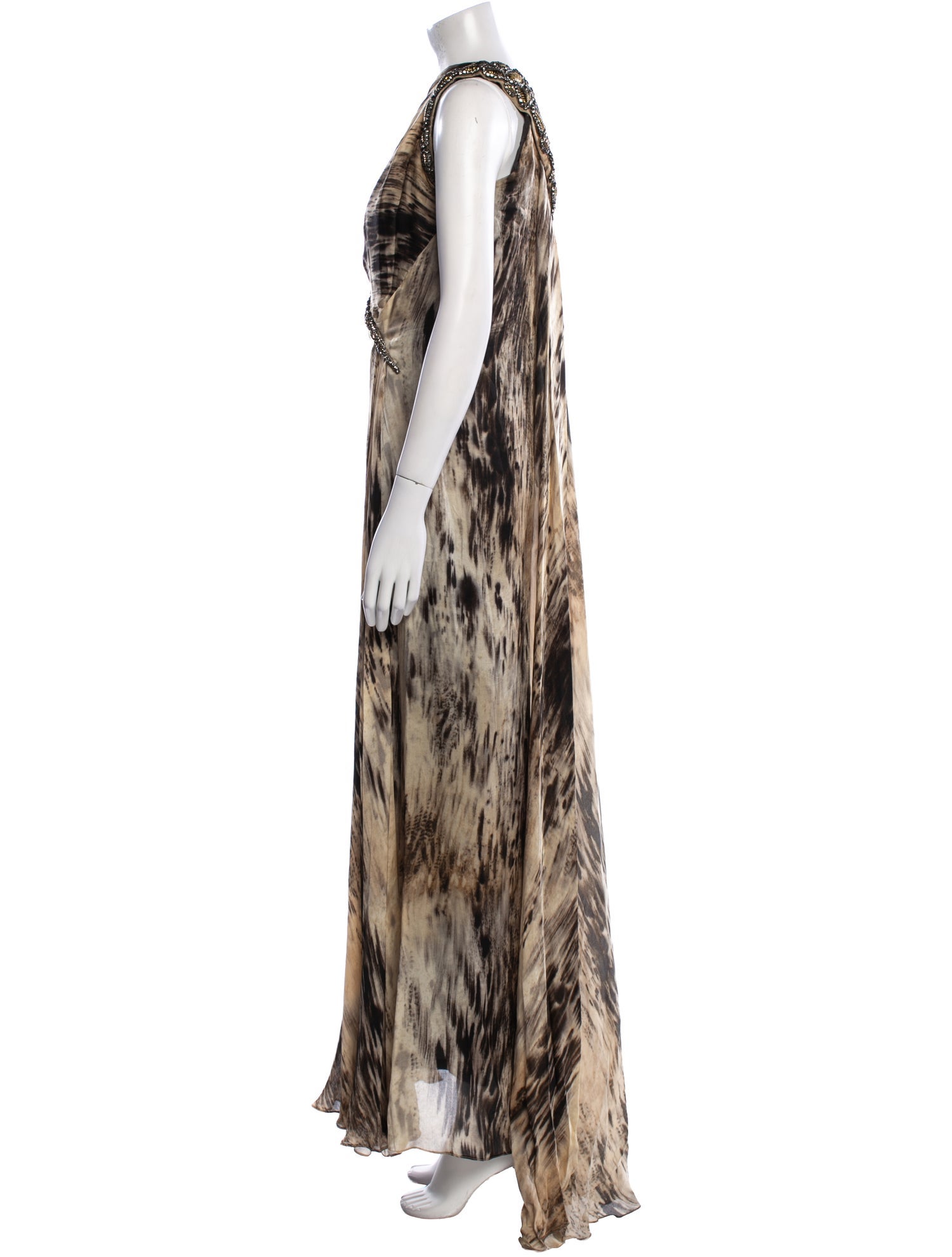 Reem Acra Silk Long Dress