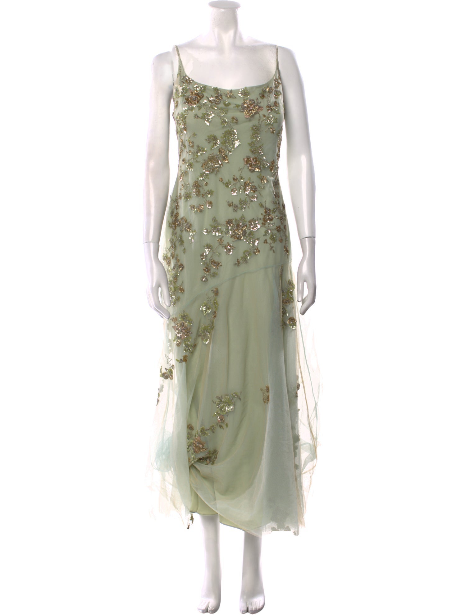 Reem Acra Silk Long Dress