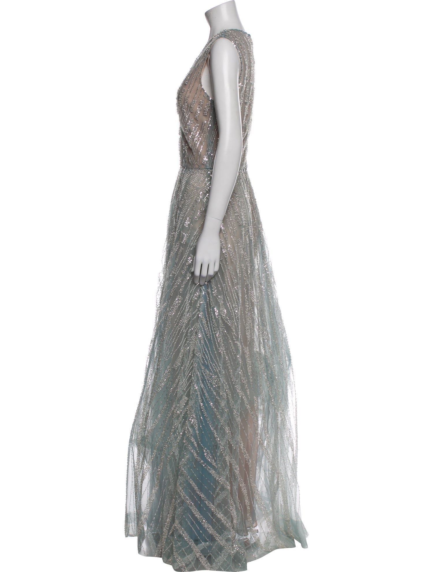 Reem Acra Nylon Long Dress