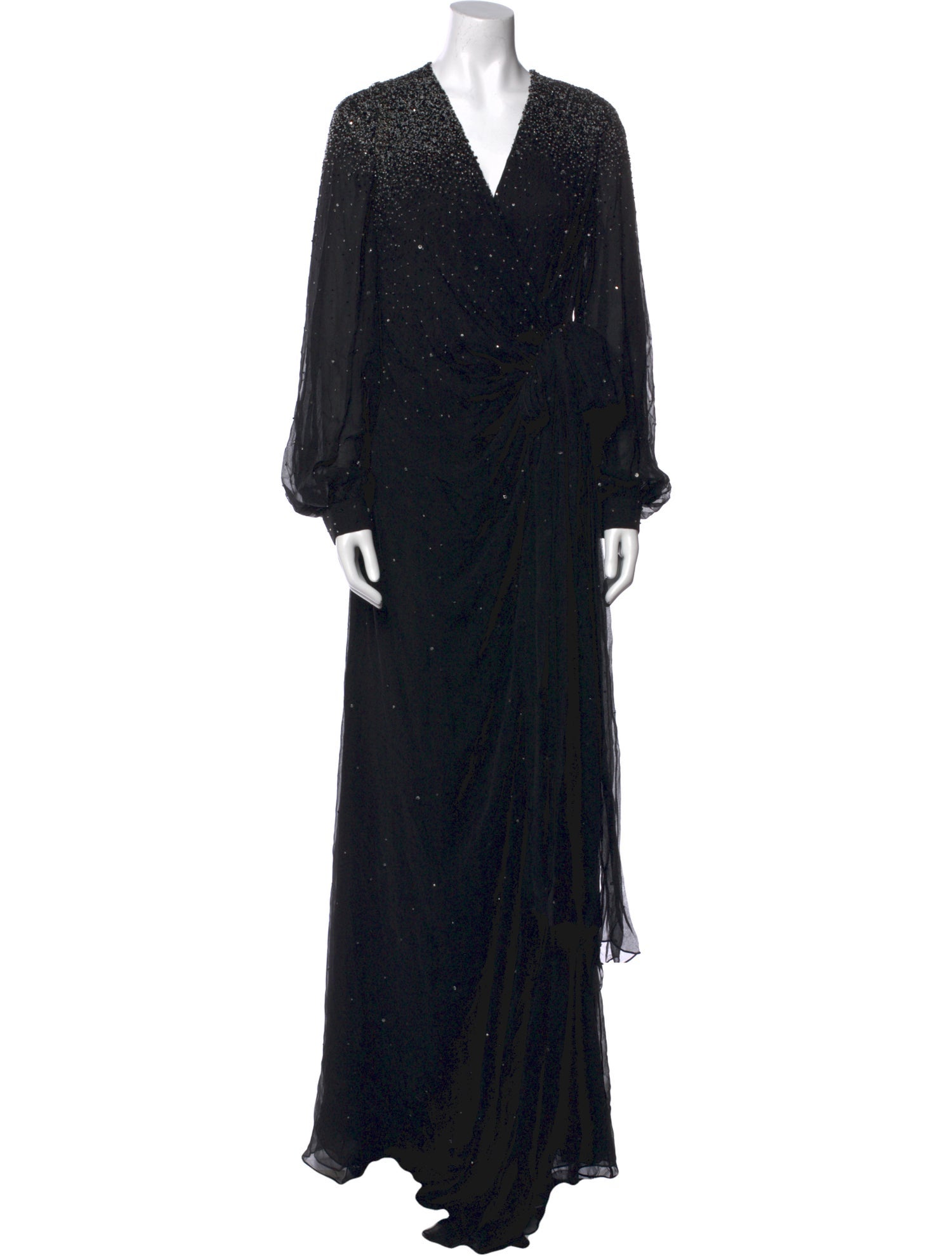 Reem Acra Silk Long Dress