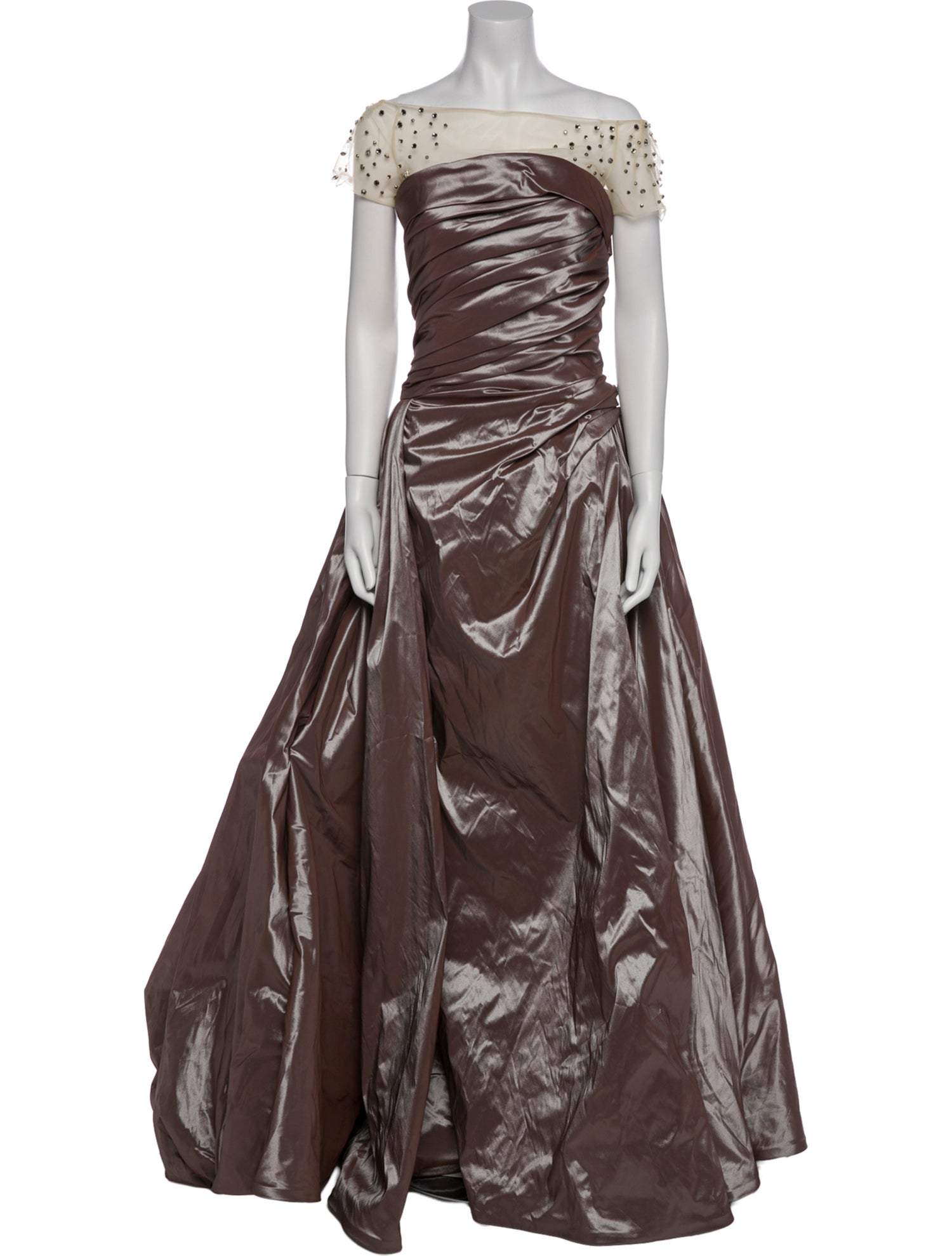 Reem Acra Silk Long Dress
