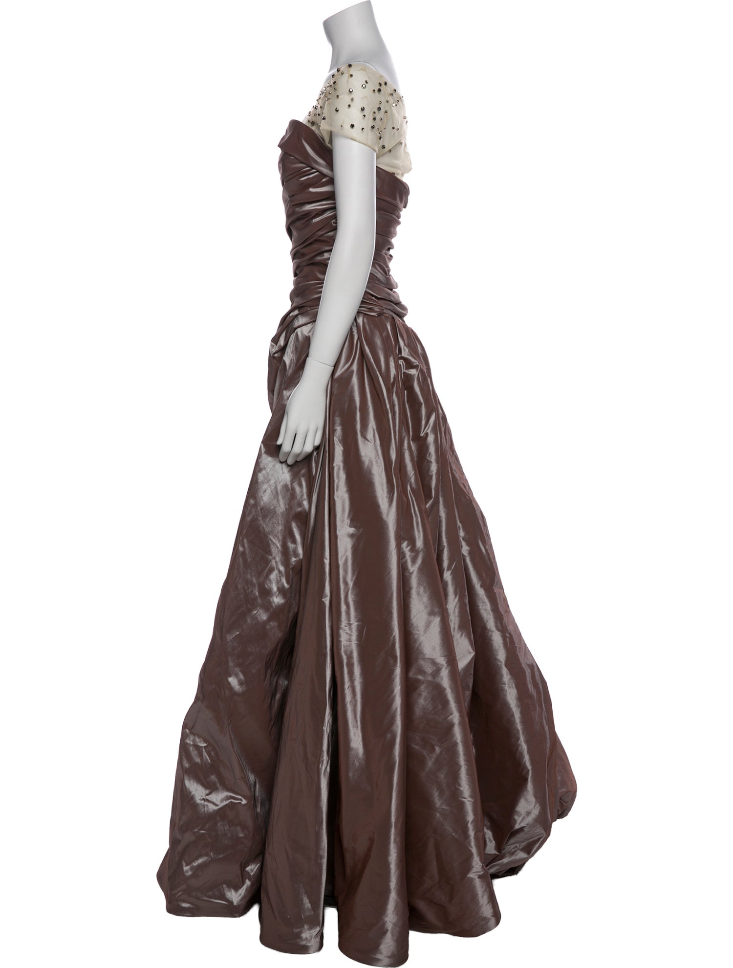Reem Acra Silk Long Dress