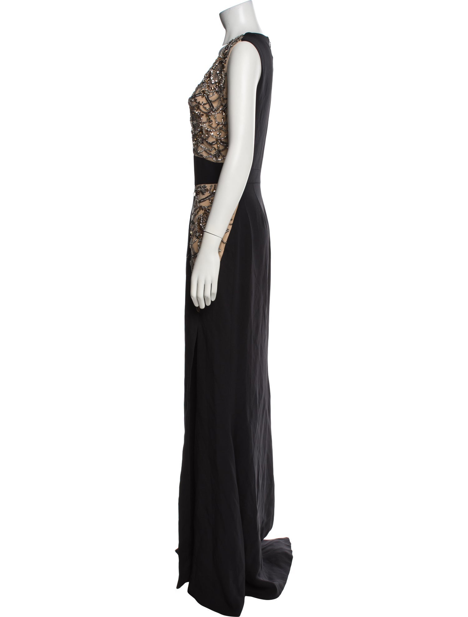 Reem Acra Silk Long Dress