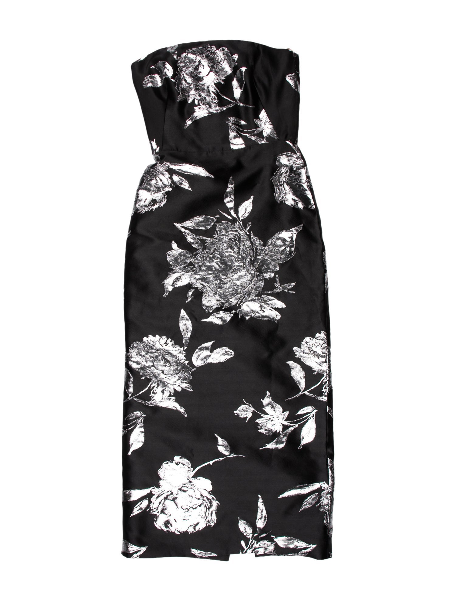 Reem Acra Floral Print Midi Length Dress