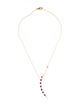 Renee Lewis 18K Amethyst & Diamond Crescent Pendant Necklace