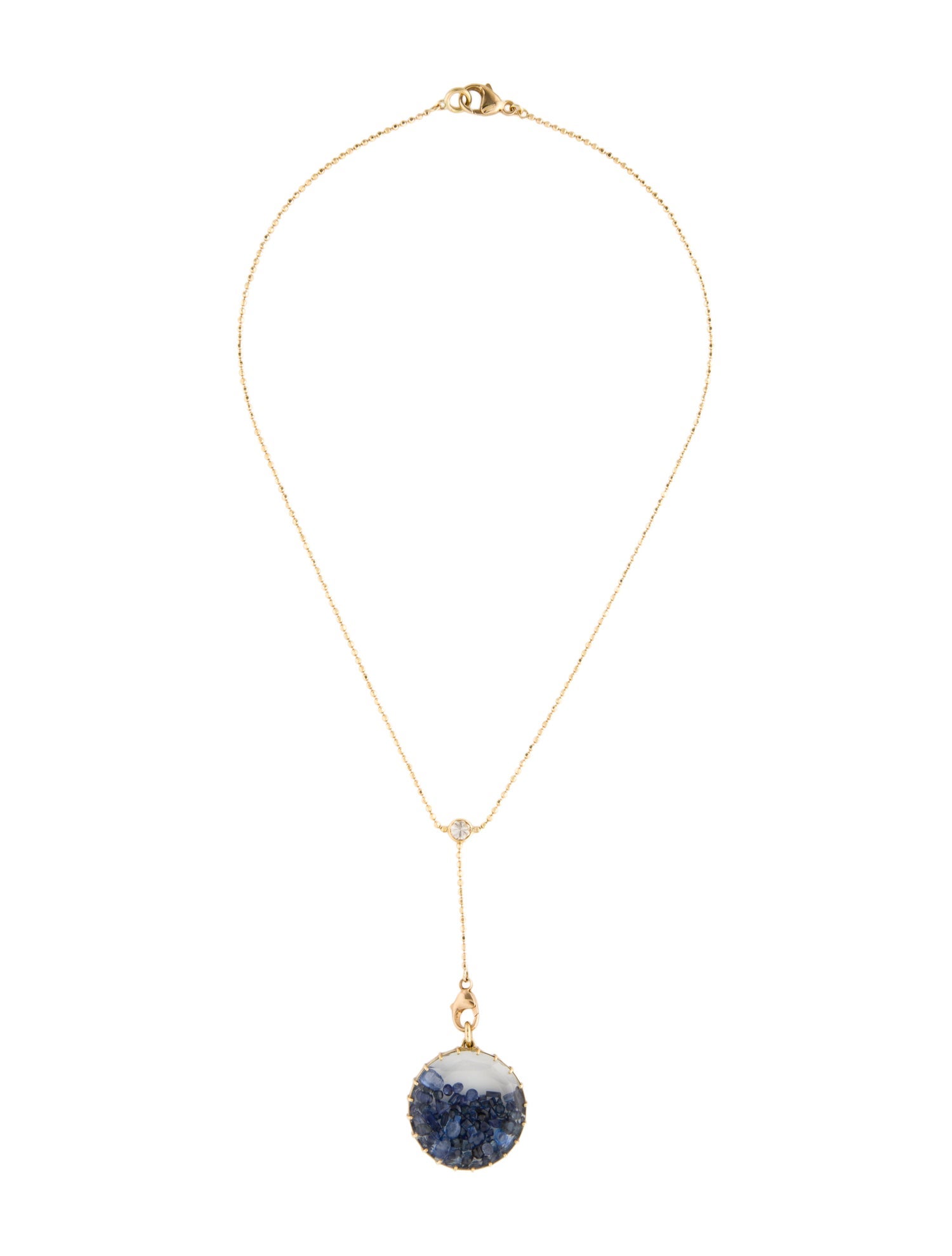 Renee Lewis 18K Diamond & Sapphire Shaker Pendant Necklace