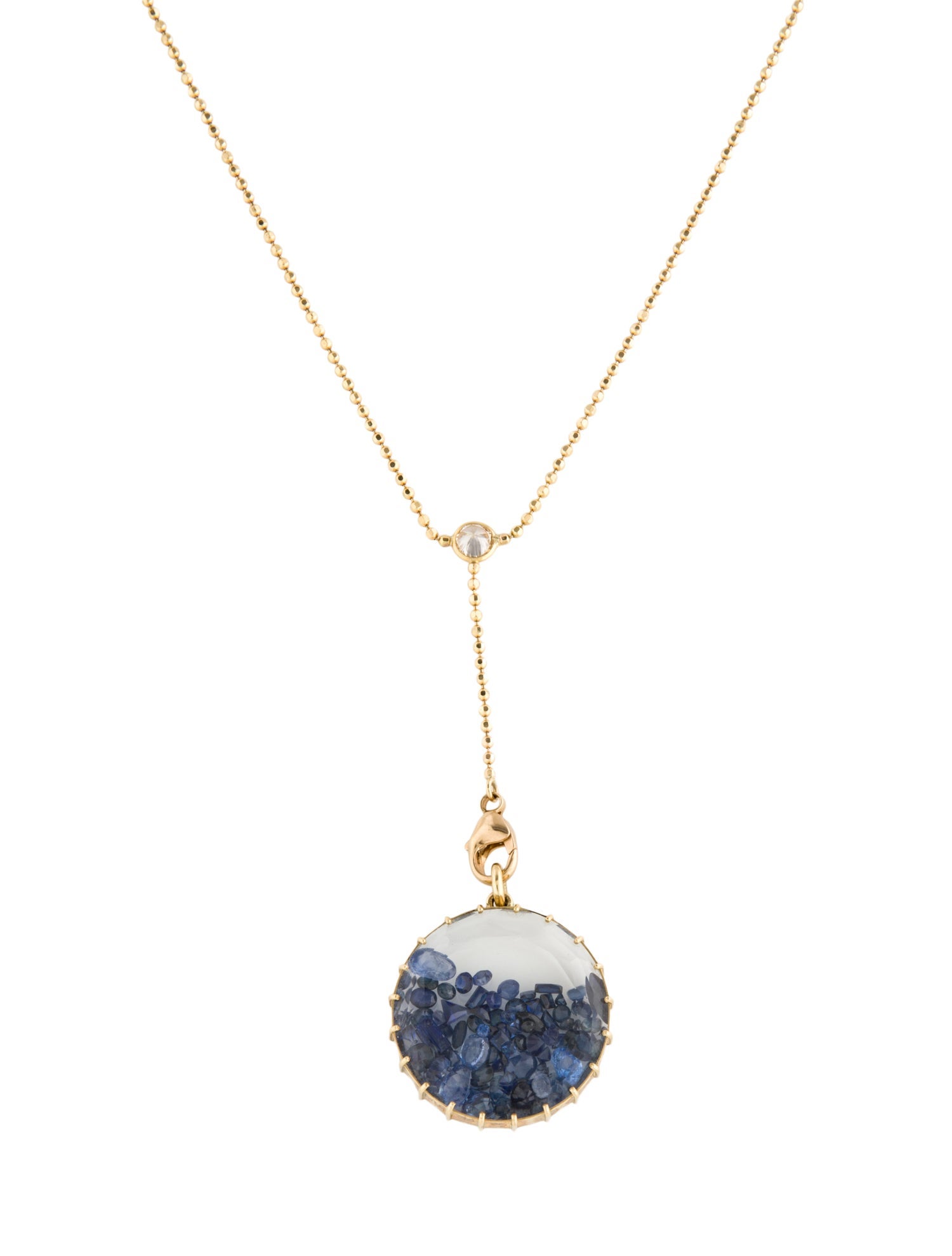 Renee Lewis 18K Diamond & Sapphire Shaker Pendant Necklace