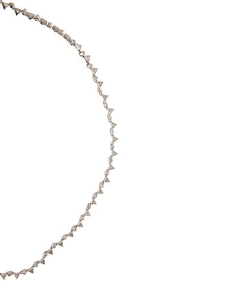 Renee Lewis Platinum Diamond Triangular Line Necklace