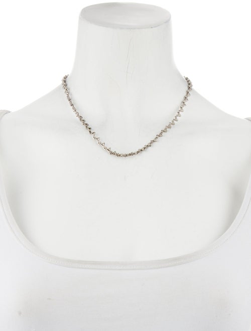 Renee Lewis Platinum Diamond Triangular Line Necklace