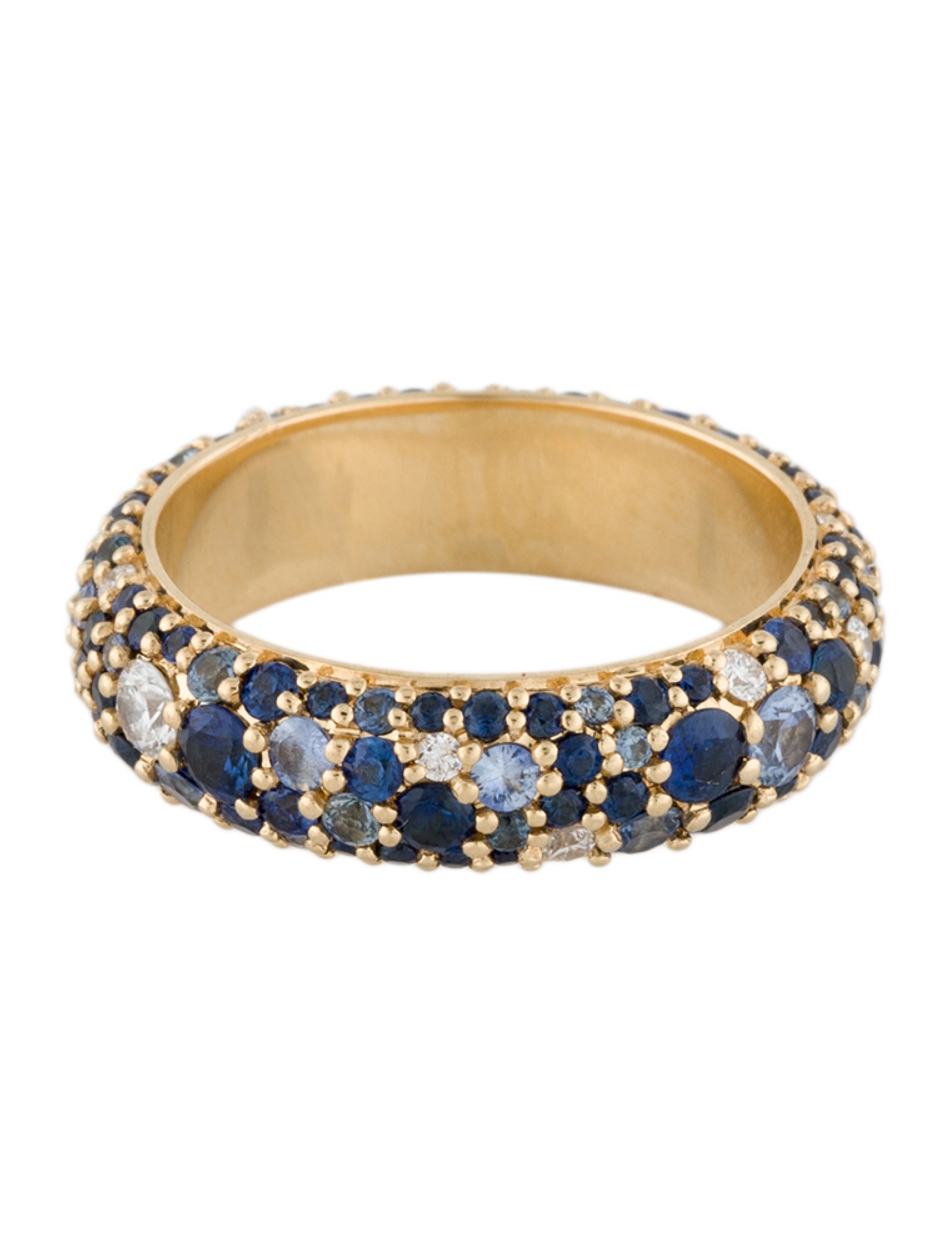 Renna 18K 2.00ctw Sapphire & Diamond Tidepool Band Ring
