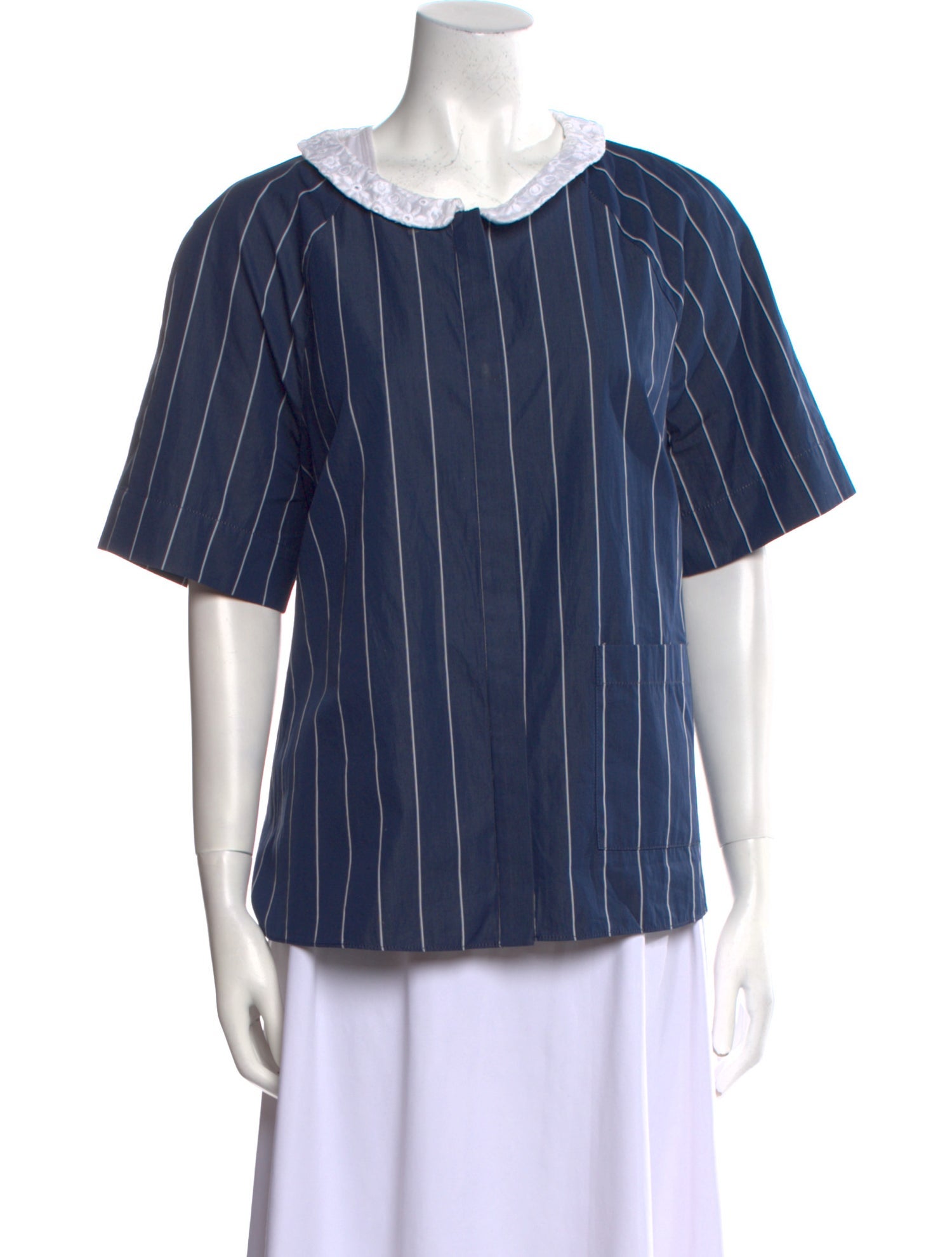 Rentrayage Striped Bateau Neckline Blouse