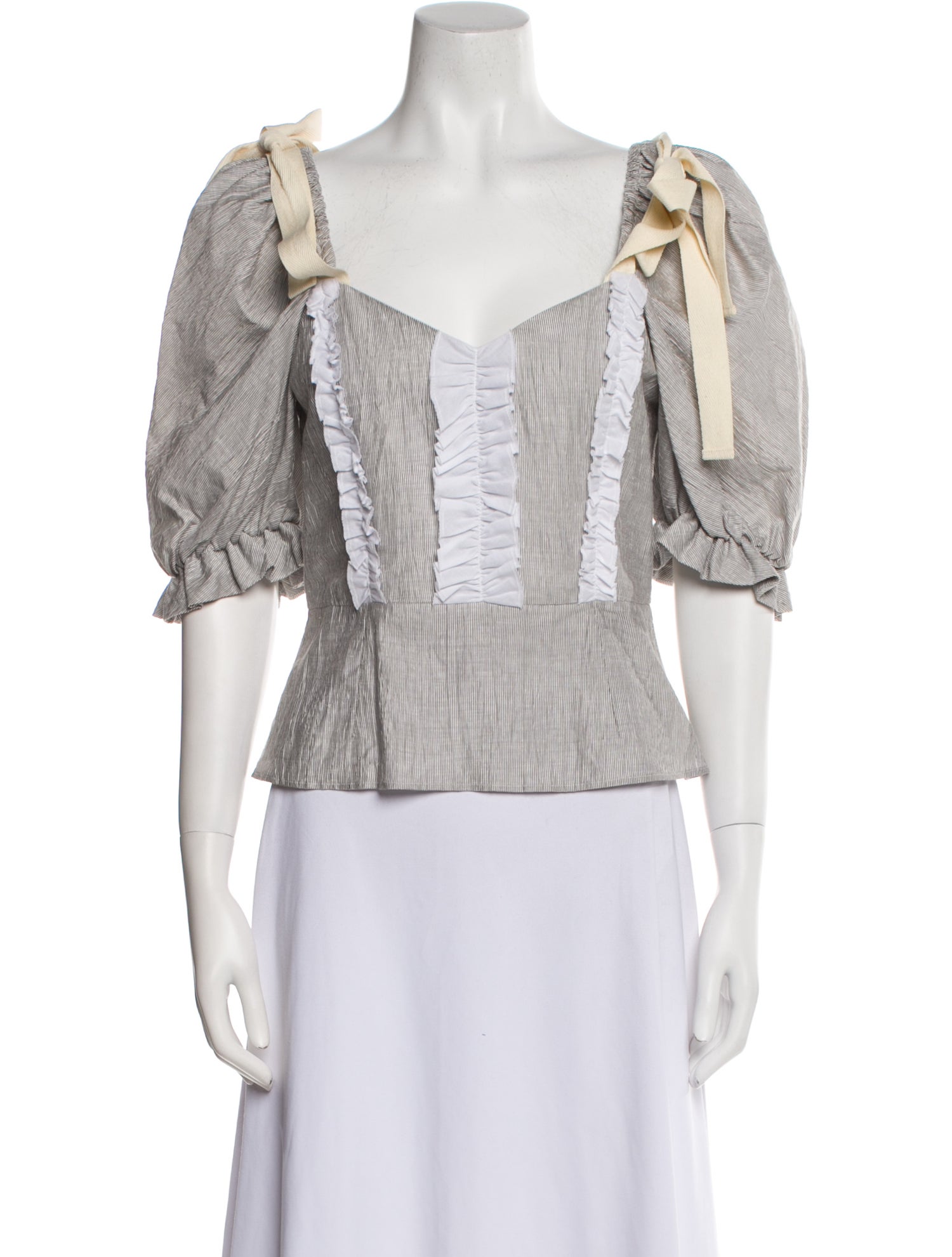 Rentrayage Plaid Print Square Neckline Crop Top w/ Tags