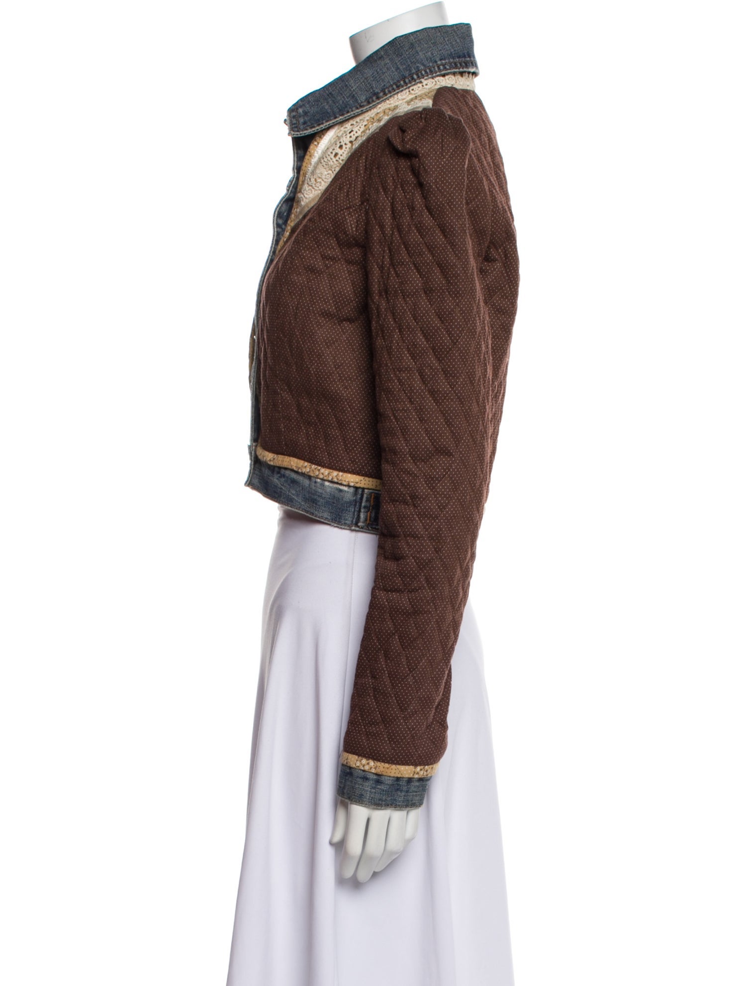 Rentrayage Plaid Print Denim Jacket