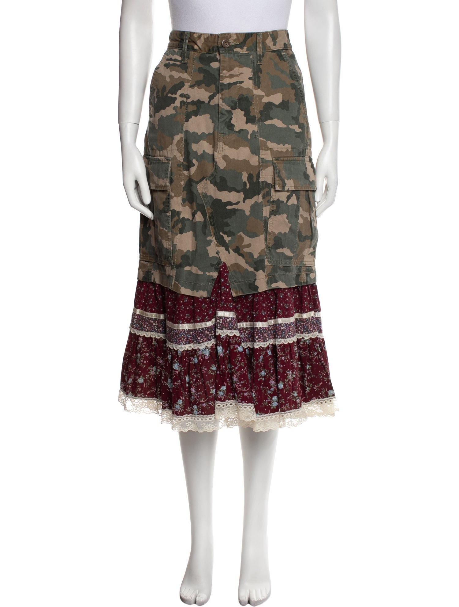 Rentrayage Printed Midi Length Skirt