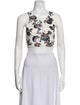 Rentrayage Floral Print Scoop Neck Crop Top