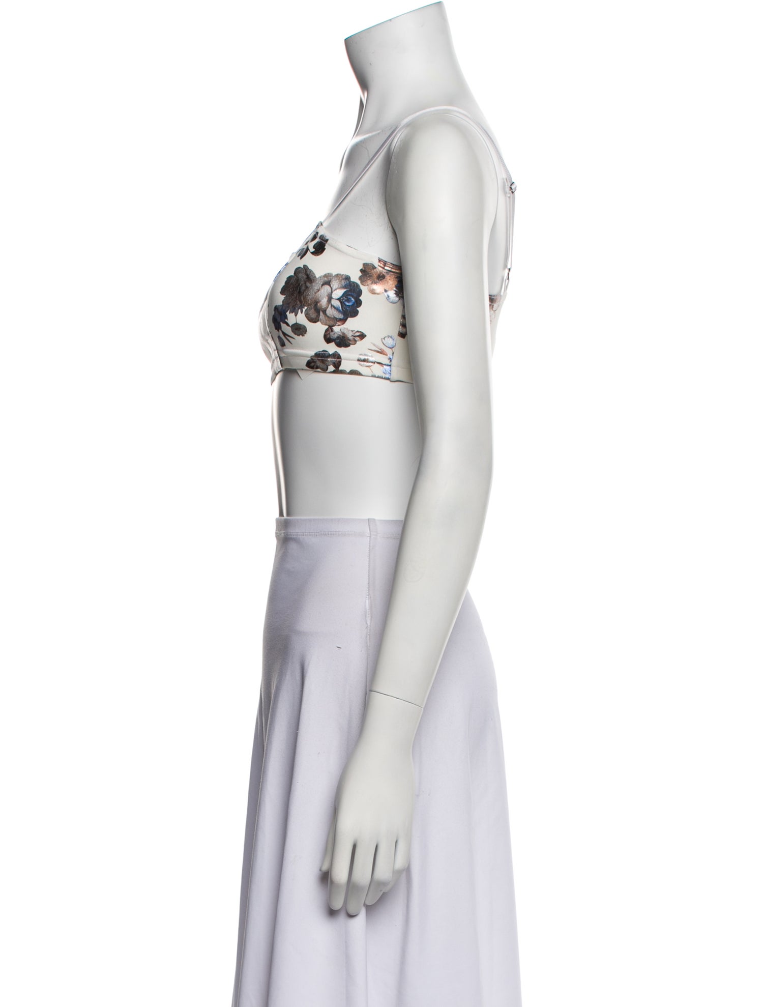 Rentrayage Printed Square Neckline Crop Top