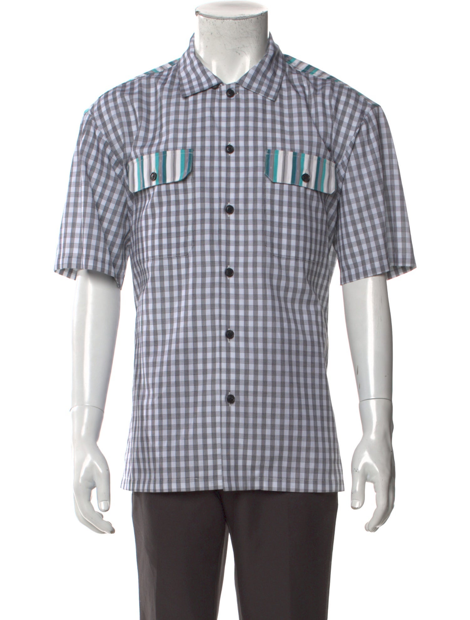 Rentrayage Plaid Print Short Sleeve Western Shirt