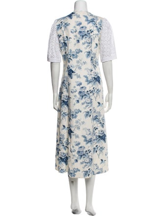 Rentrayage Floral Print Midi Length Dress
