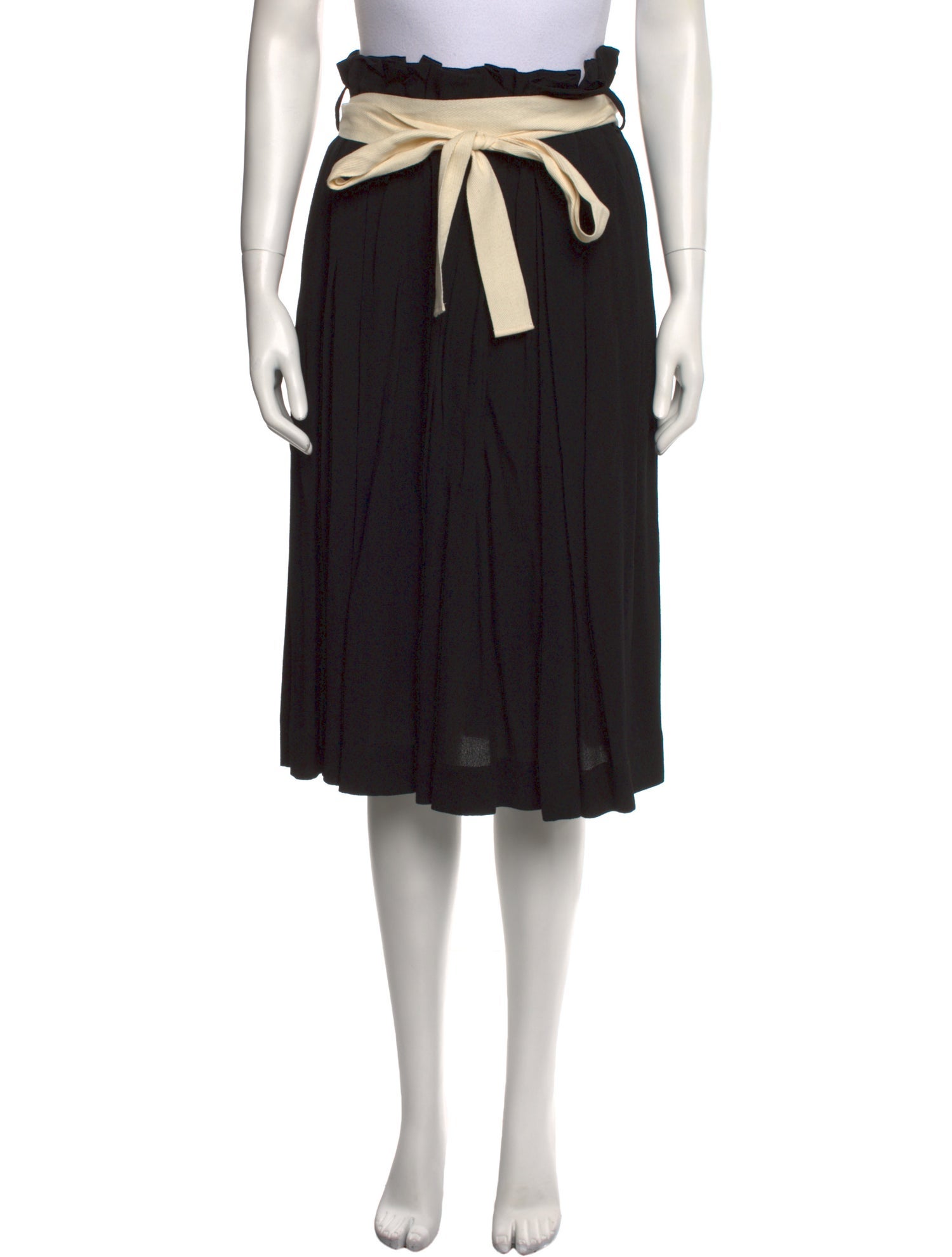 Rentrayage Pleated Accents Knee-Length Skirt