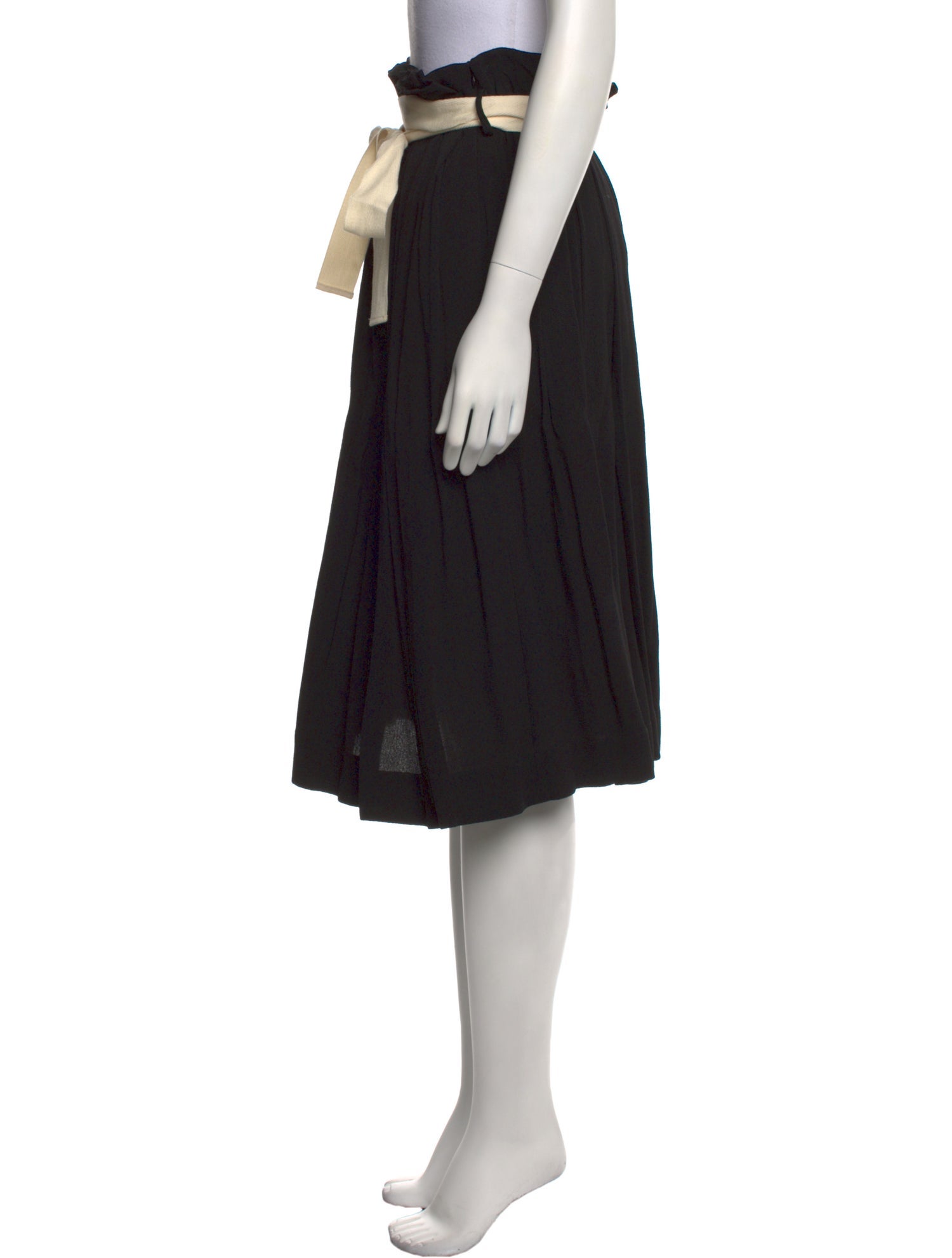 Rentrayage Pleated Accents Knee-Length Skirt