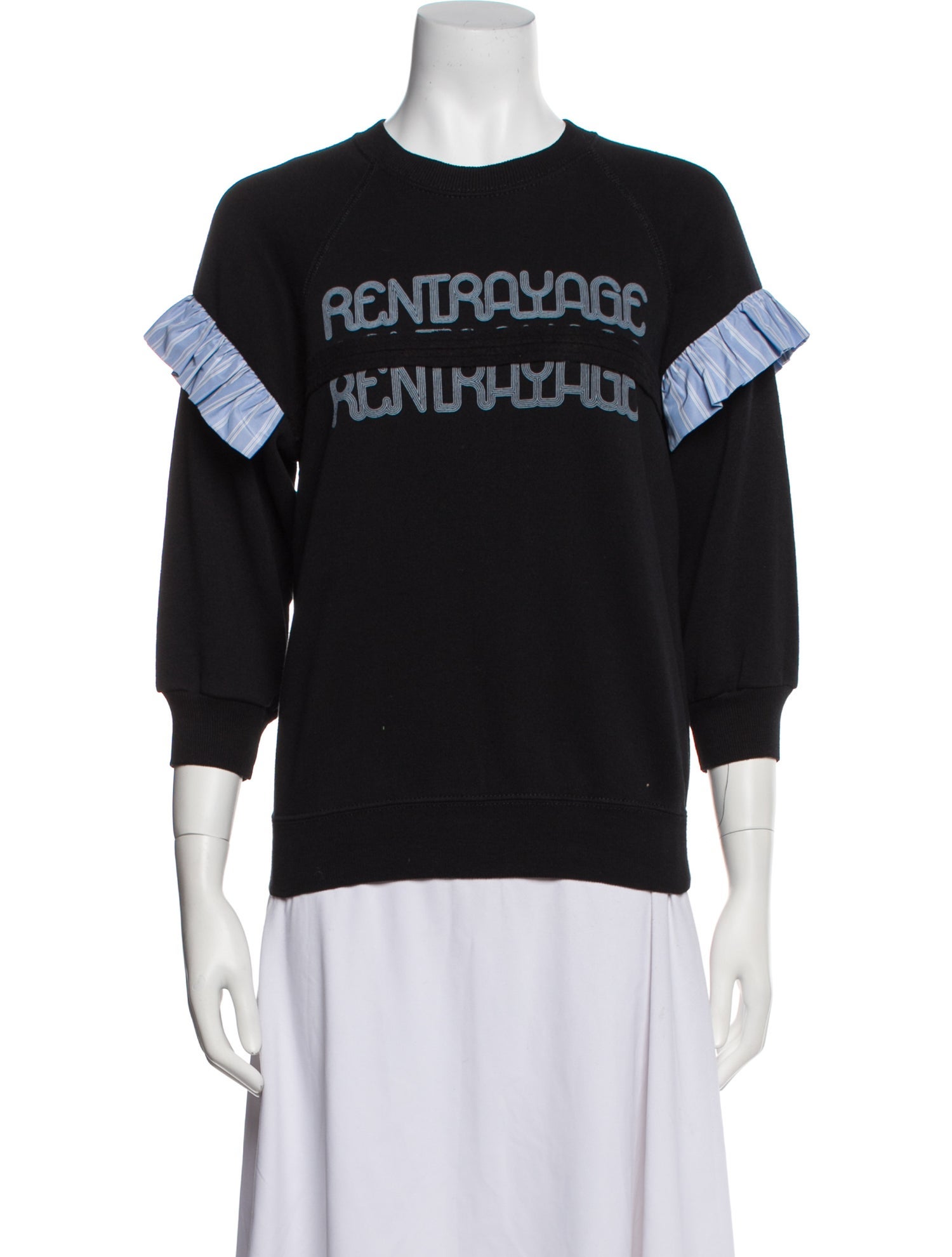 Rentrayage Graphic Print Crew Neck Sweatshirt