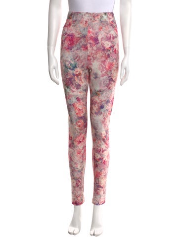 Rentrayage Pants Floral Print Skinny Leg M