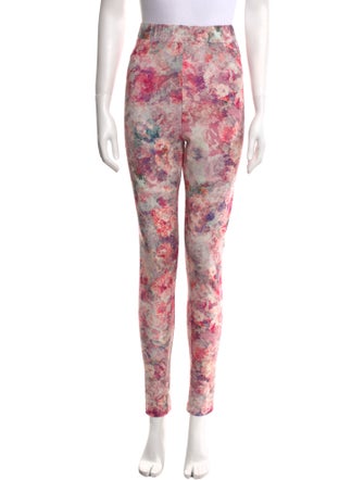 Rentrayage Floral Print Skinny Leg Pants