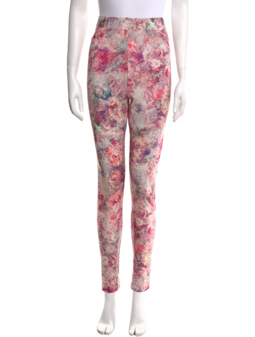 Rentrayage Floral Print Skinny Leg Pants