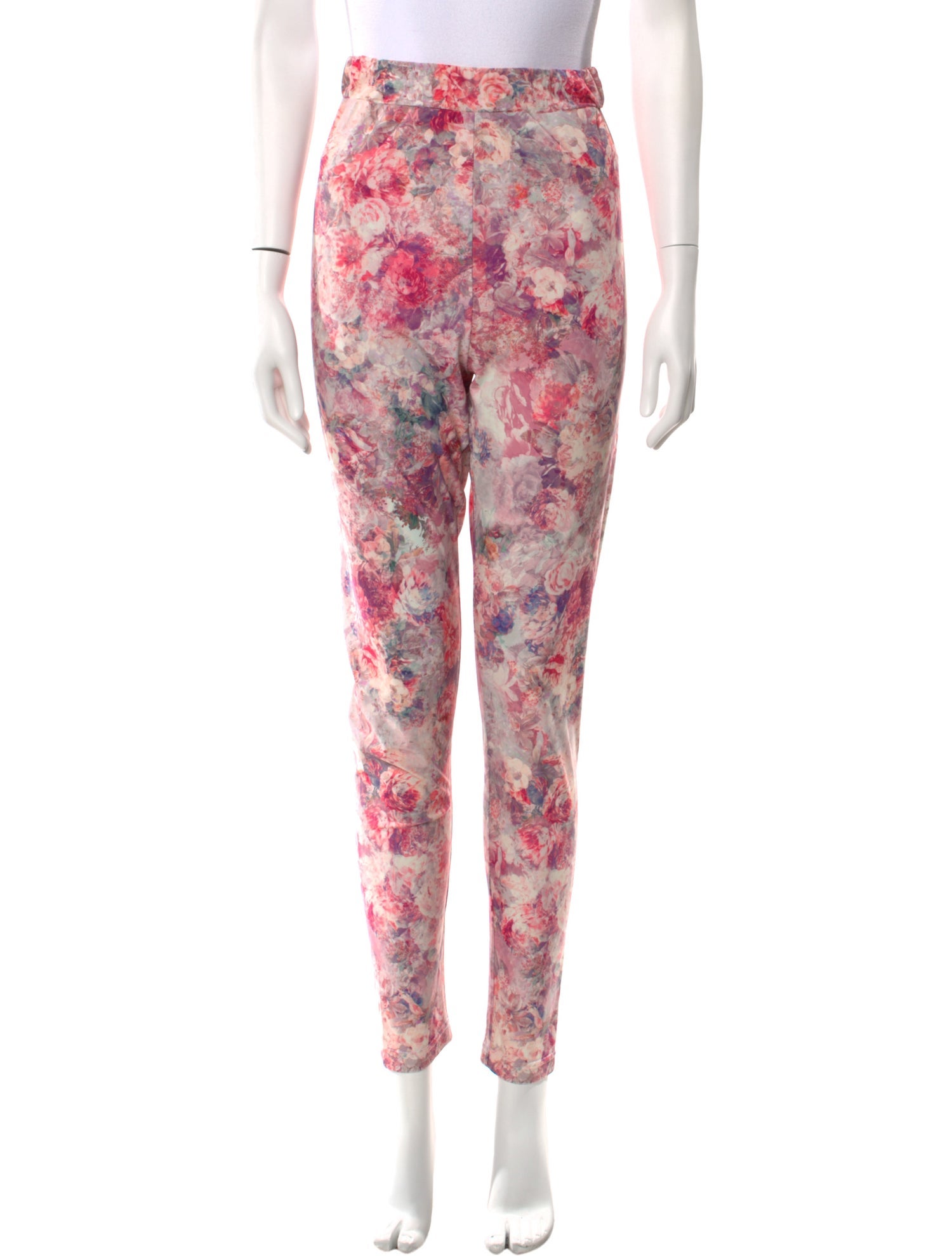 Rentrayage Floral Print Skinny Leg Pants