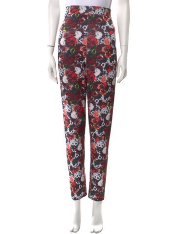 Rentrayage Pants Floral Print Skinny Leg L