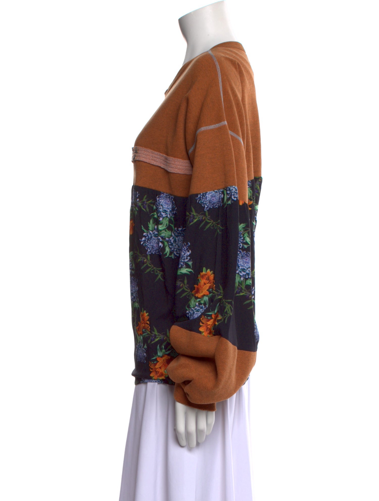 Rentrayage Printed Crew Neck Blouse