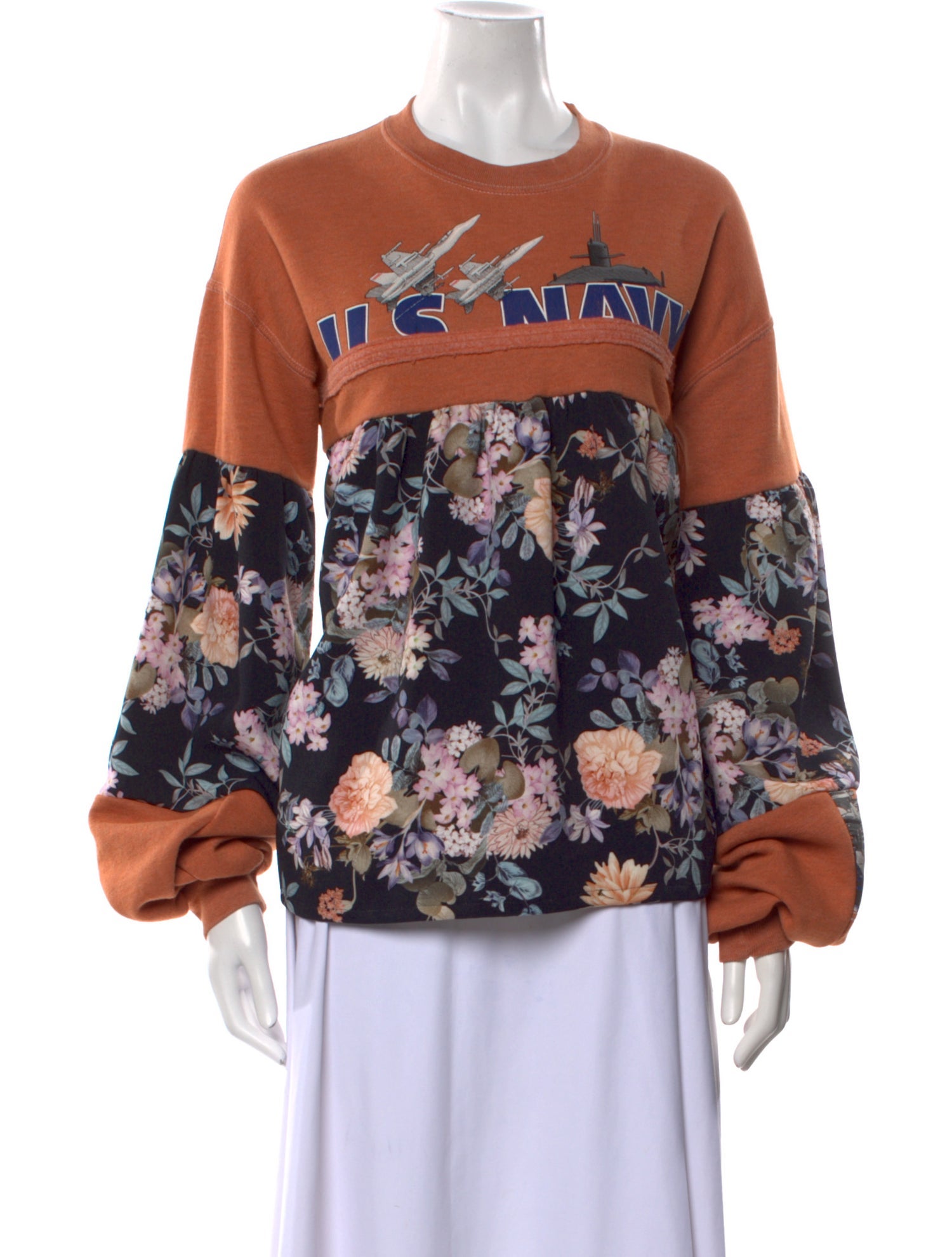 Rentrayage Graphic Print Crew Neck Sweatshirt