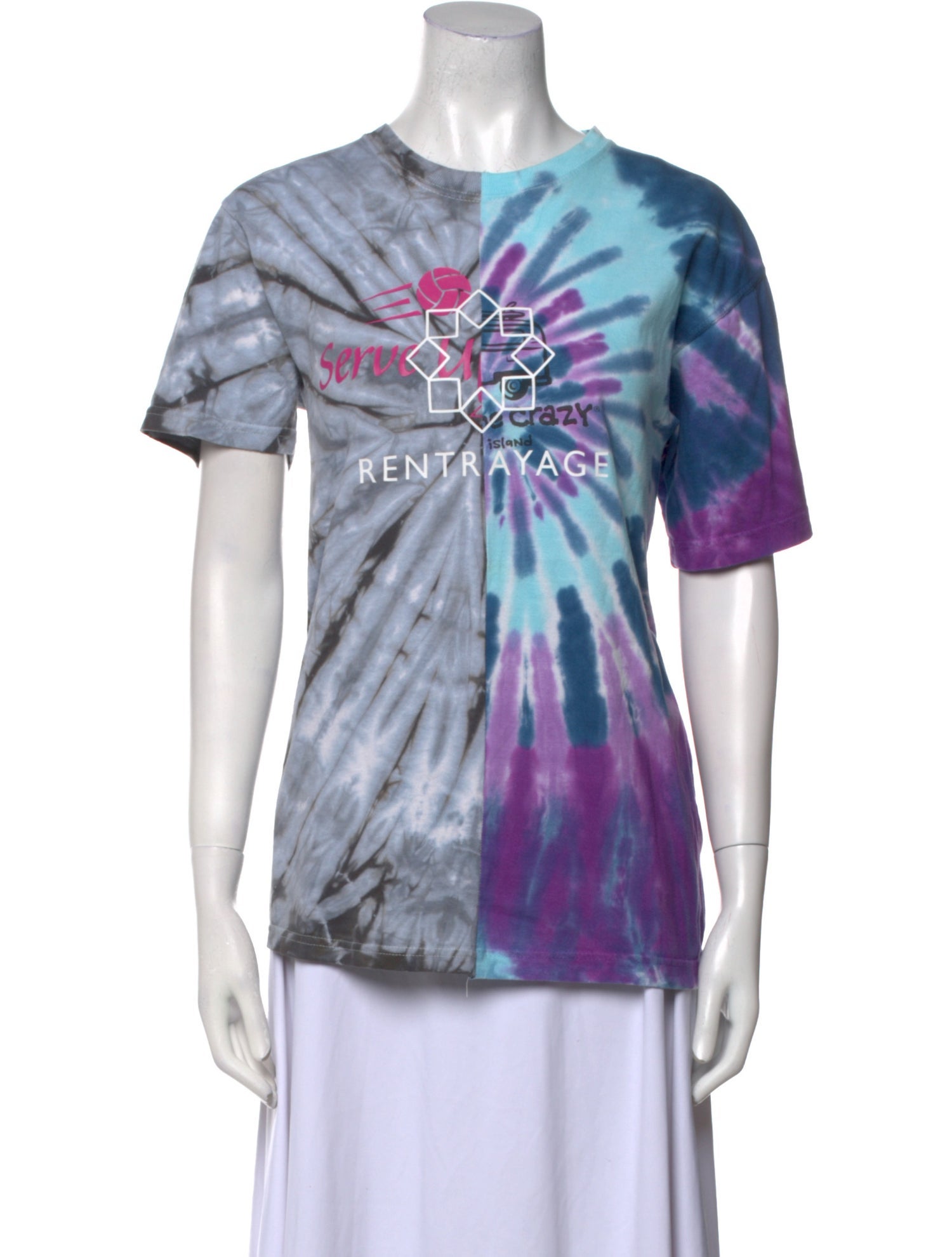Rentrayage Tie-Dye Print Crew Neck T-Shirt