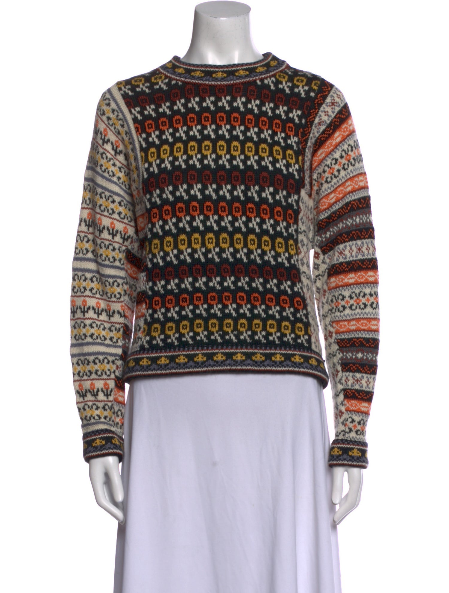 Rentrayage Patterned Crew Neck Sweater